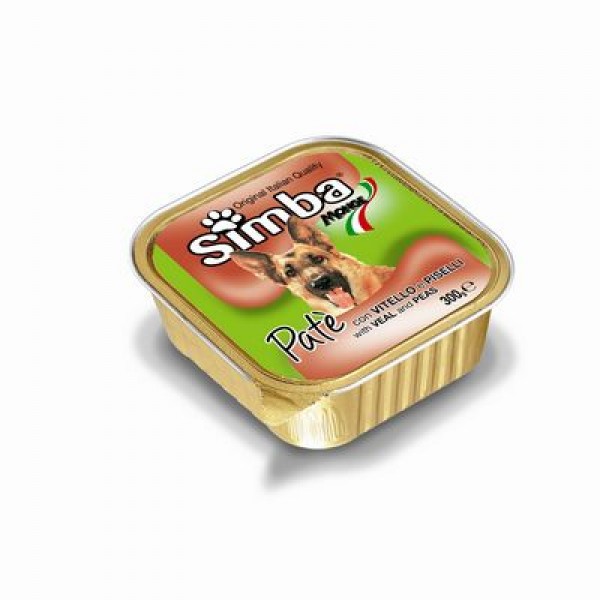 SIMBADOG TRAYS VEAL AND PEAS GR.300