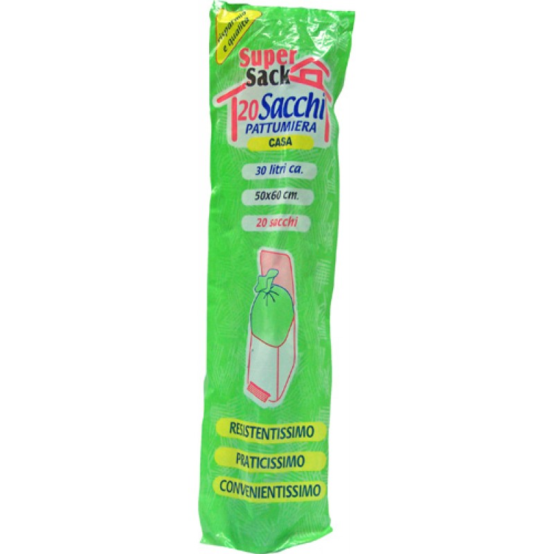 SUPERSACK PRACTICAL DUST BAGS CM.50X60 30LTX30 BLUE PIECES