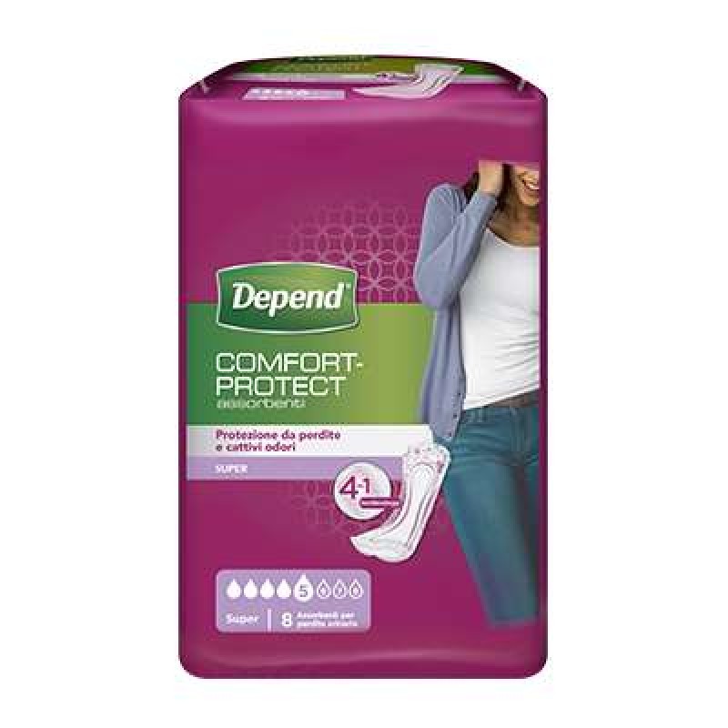 DEPEND ABSORBENT COMFORT-PROTECT SUPER X8