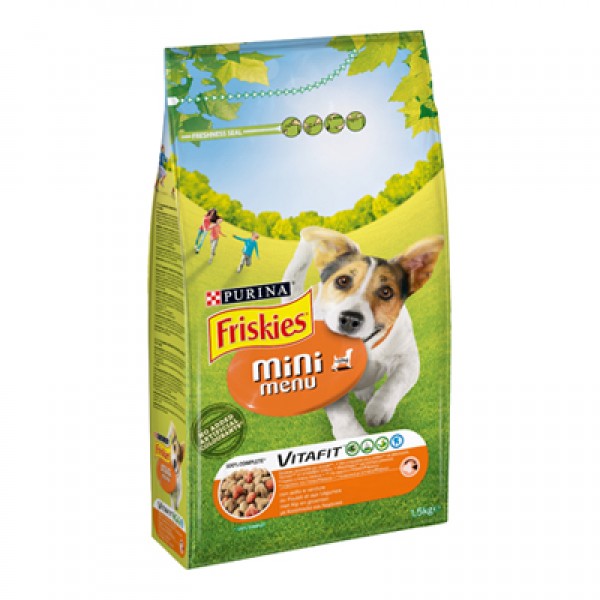 FRISKIES MINI DOG MENU CHICKEN / TURKEY / GREEN KG.1,5