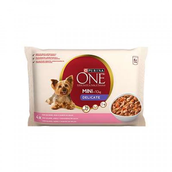 ONE DOG MINI DELICATE SALMON IN SAUCE GR.100X4