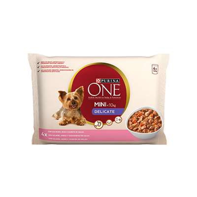 ONE DOG MINI DELICATE SALMON IN SAUCE GR.100X4