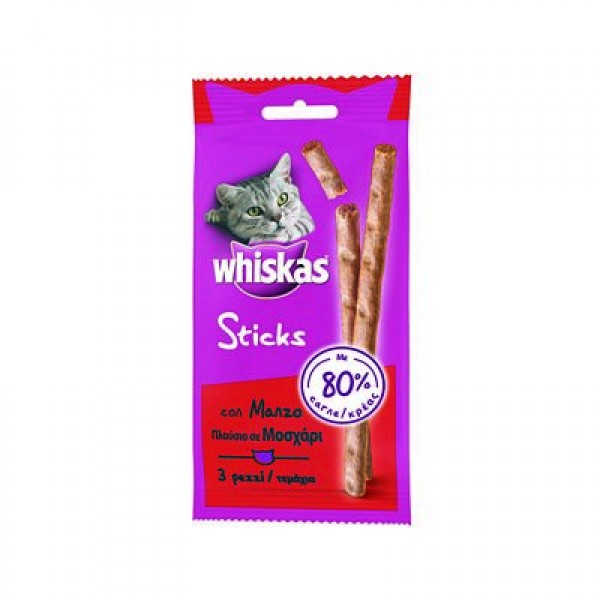 WHISKAS STICKS GR.18 BEEF