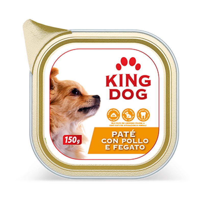 KING DOG PATE CHICKEN / LIVER GR.150 TRAY