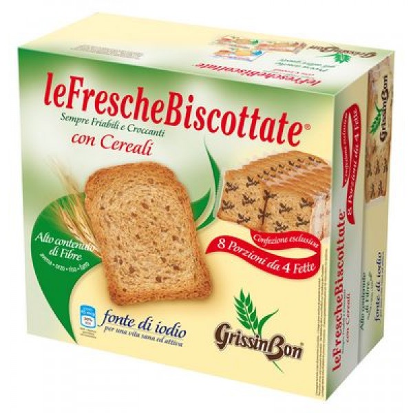 GRISSIN BON BISCOTTED SLICES WITH CEREALS GR.250