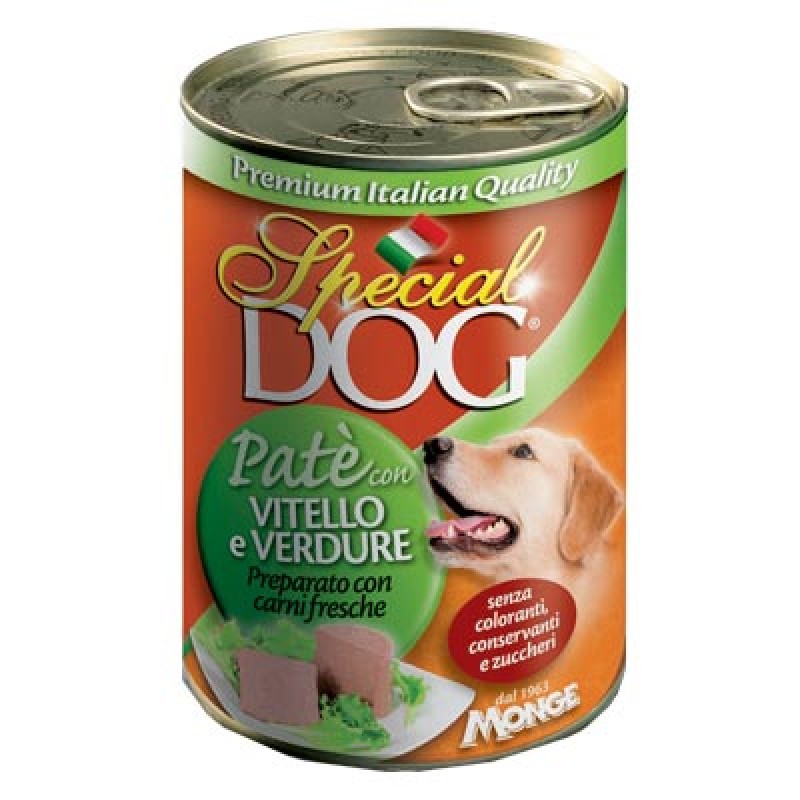 SPECIAL DOG ​​PATE VEAL / VEGETABLES 400GR