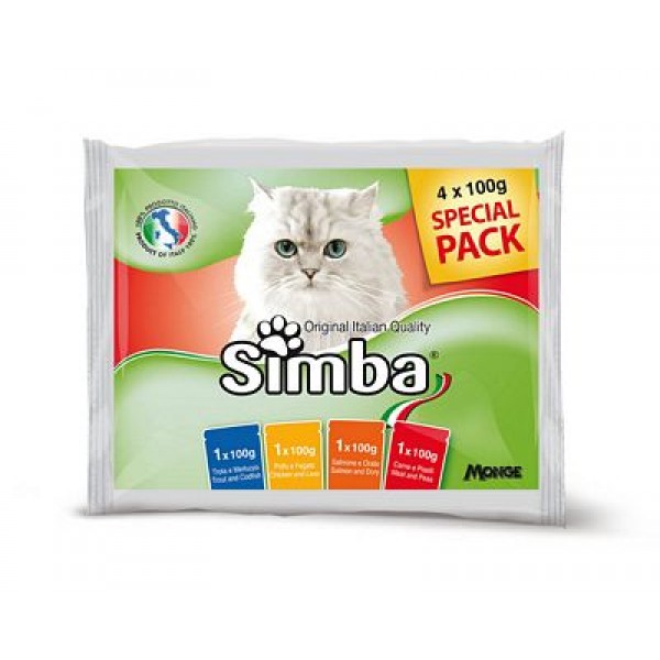 SIMBA CAT MULTIPACK BAGS GR.100X4