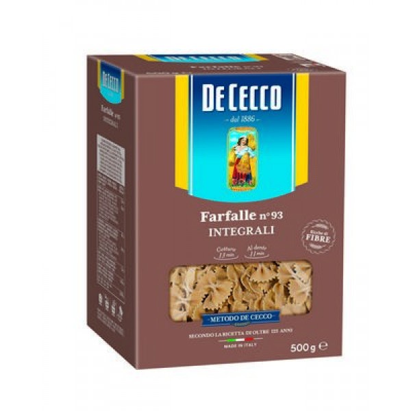 DE CECCO G.500 WHOLEMEAL BUTTERFLIES N.93