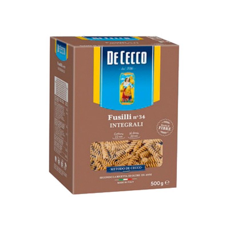DE CECCO INTEGRALE FUSILLI G.500 N.34