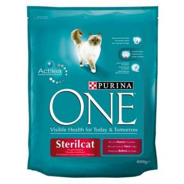 ONE CAT STERIL BEEF / CEREALS GR. 800