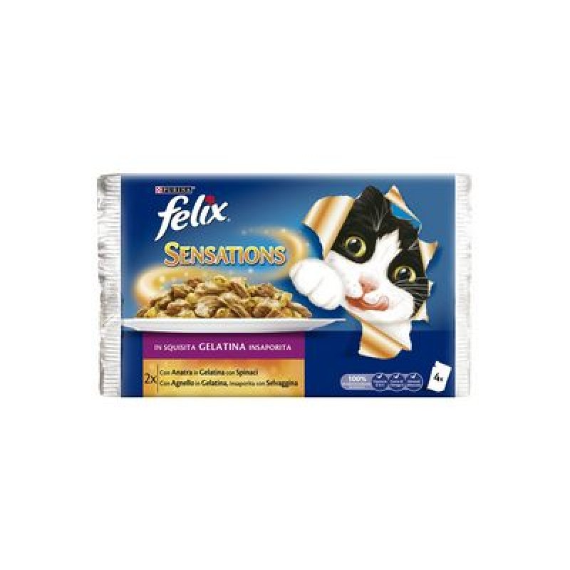 FELIX SENSATIONS DUCK LAMB GR.100X4