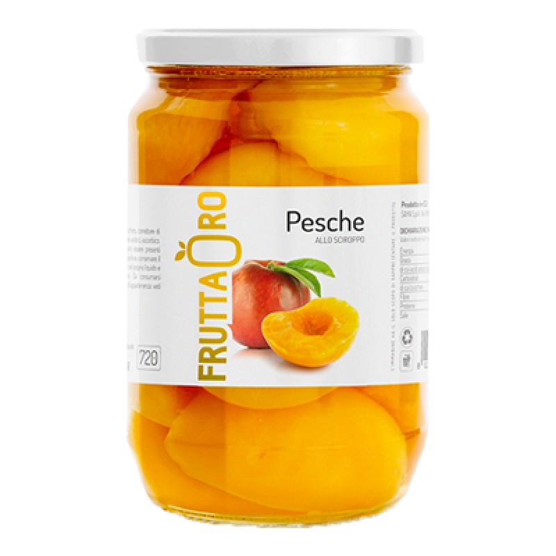 GOLD FRUIT PEACHES IN SYRUP ML.680 GLASS