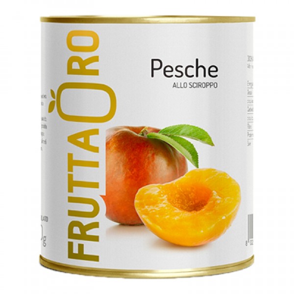 GOLD FRUIT PEACHES IN SYRUP ML.850 TIN