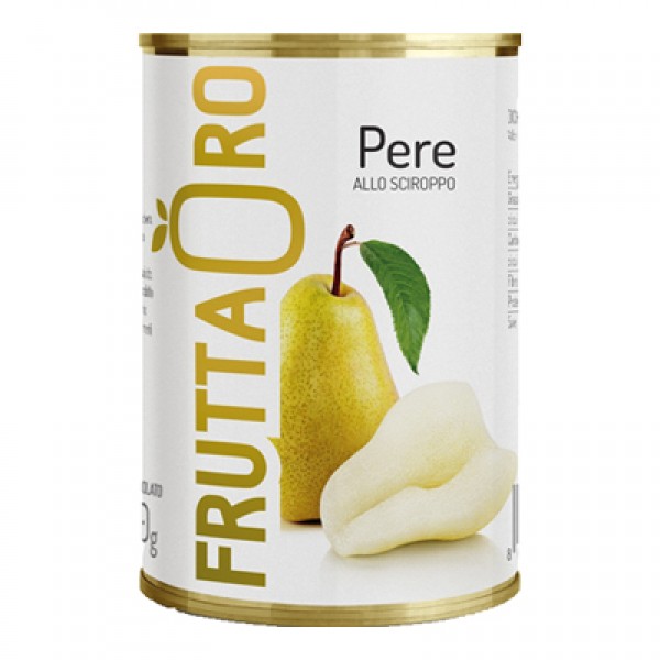 FRUTTA ORO PEARS IN SYRUP ML. 425 TIN