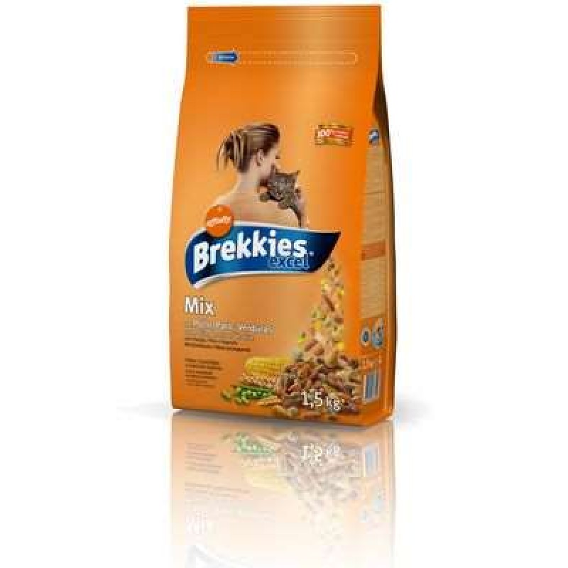 BREKKIES CAT CROCCANTINI KG.1,5 MIX CHICKEN