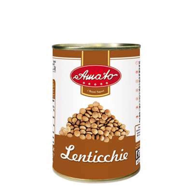 AMATO LENTILS GR.400 TIN LABEL GOOD FLAVORS