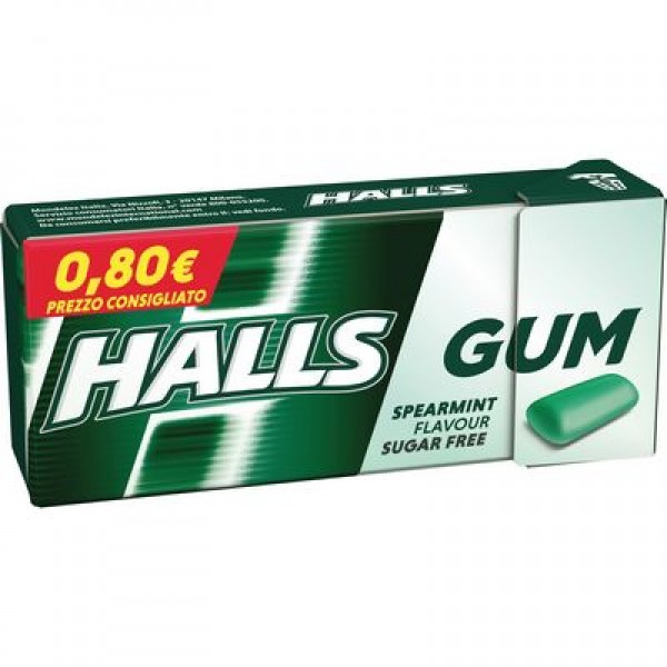HALLS GUM SPEARMINT WITHOUT SUGAR GR.14