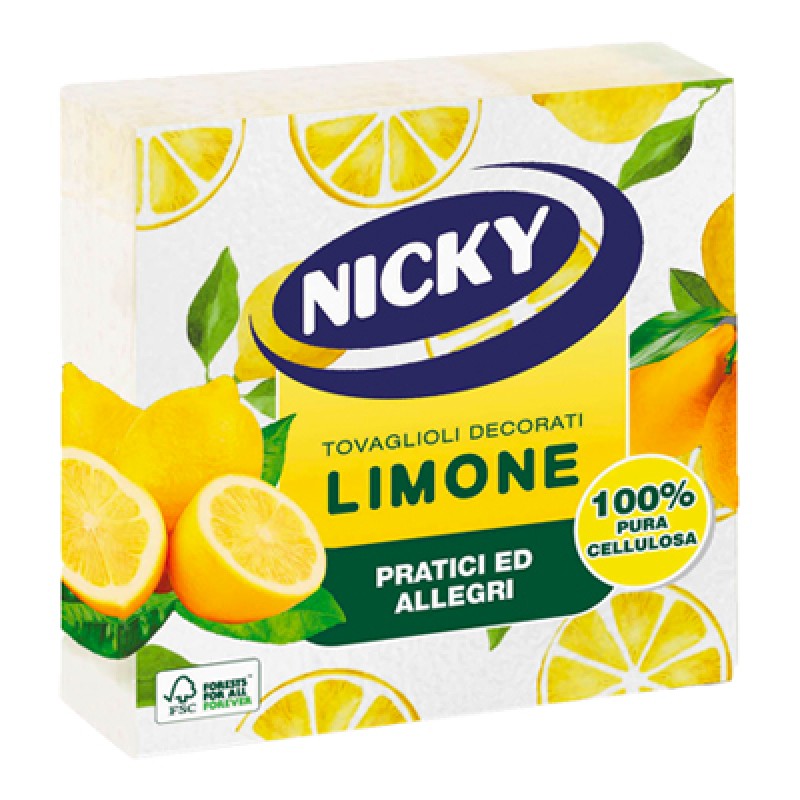 NICKY DECORATED LEMON NAPKINS 33X33