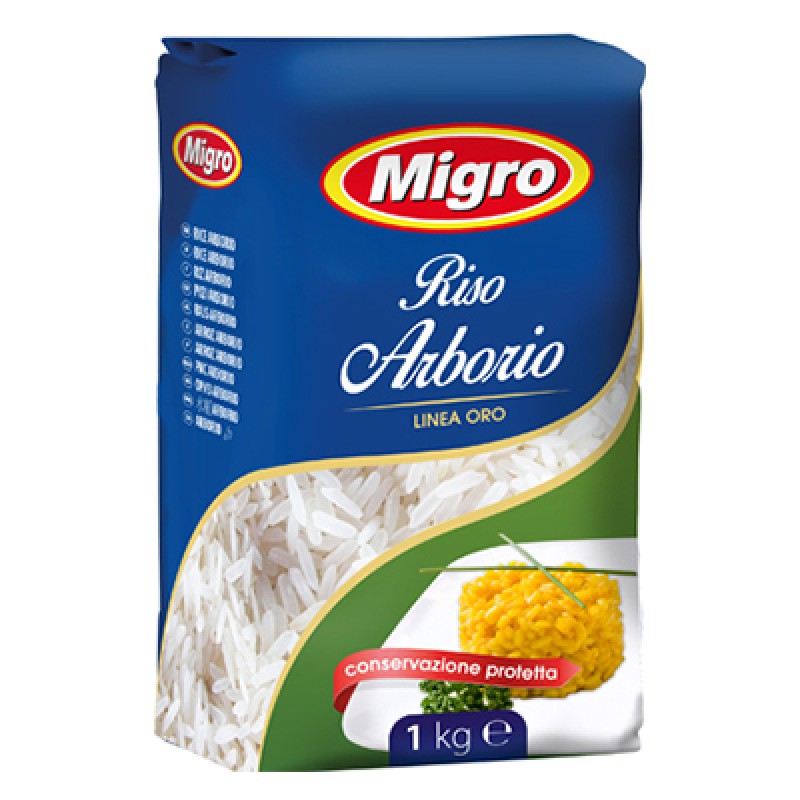 MIGRO LINEA ORO RISO ARBORIO KG.1 ATM