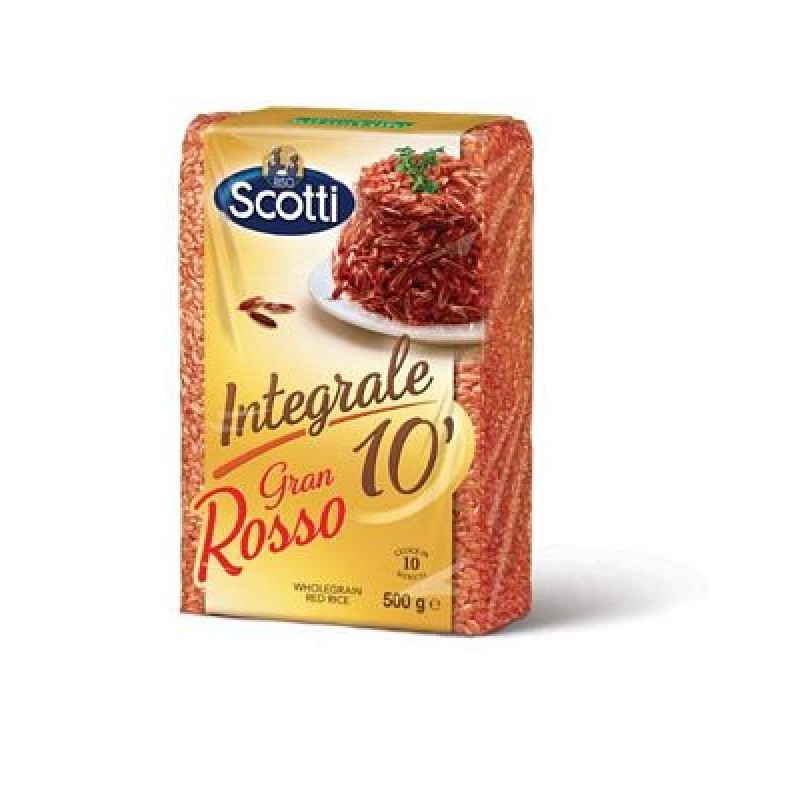 SCOTTI RISO ASTUCCIO INTEGRALE GR.500 ROSSO