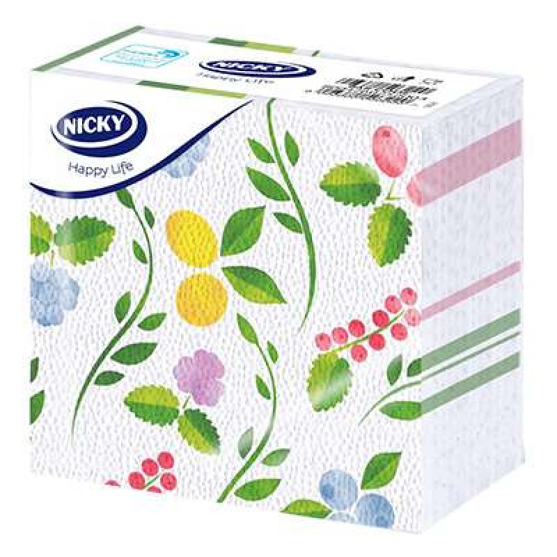 NICKY HAPPY LIFE NAPKINS 33X33 70 PCS