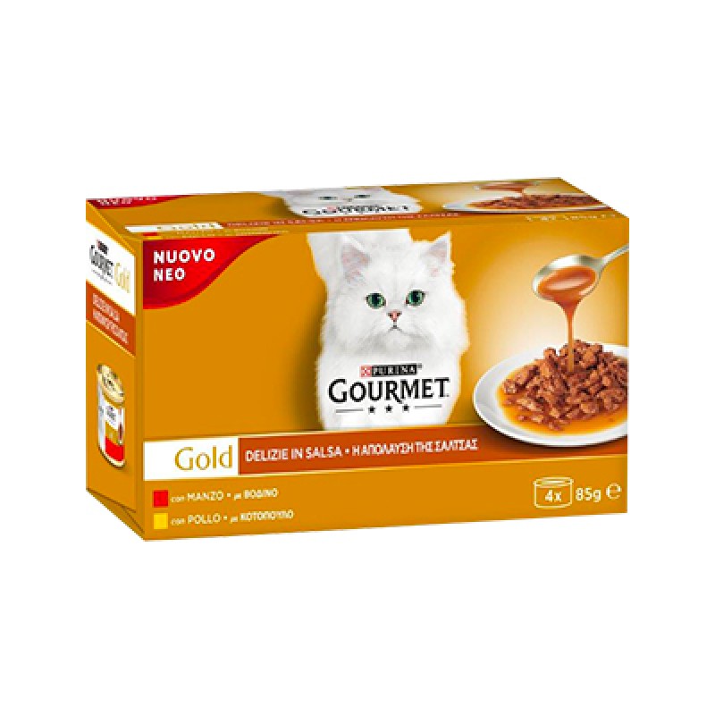 GOURMET GOLD DELIGHTS CHICKEN AND BEEF GR.85X4