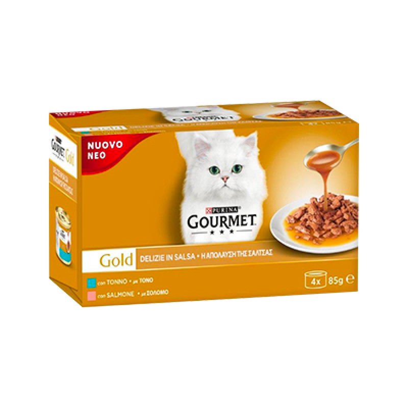 GOURMET GOLD DELIGHTS SALMON AND TUNA GR.85X4