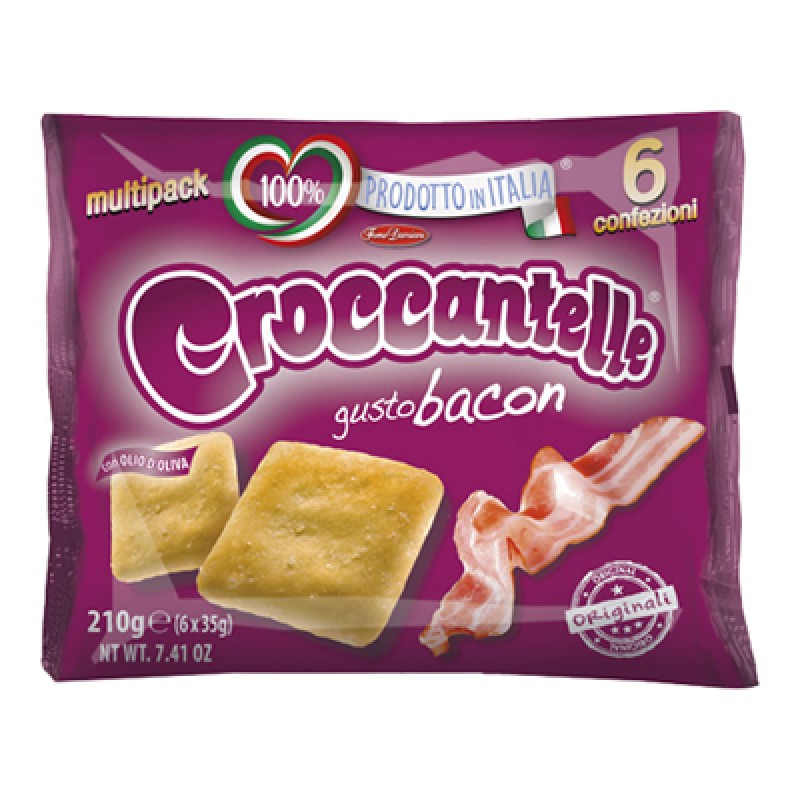 EUROSNACK CROCCANTELLE BACON MULTIPACK GR.210