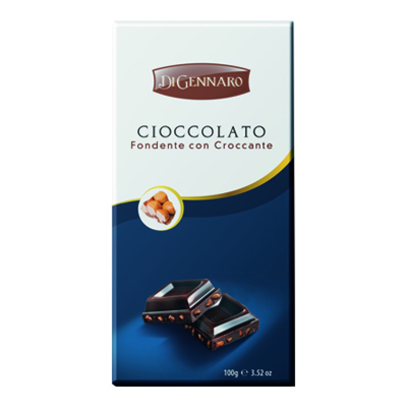 DI GENNARO DARK CHOCOLATE / CRUNCHY BAR GR. 100